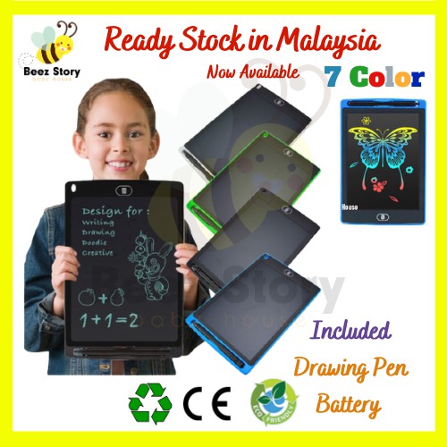 Electronic Drawing Pad Kids  Writing Tablet Kid Board Color - 8.5