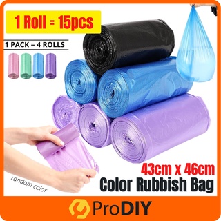 Durable High Quality New Practical Garbage Bag Bag One-time Pink Plastic  Purple Trash Bags 30x/Set 50*45cm Black - AliExpress