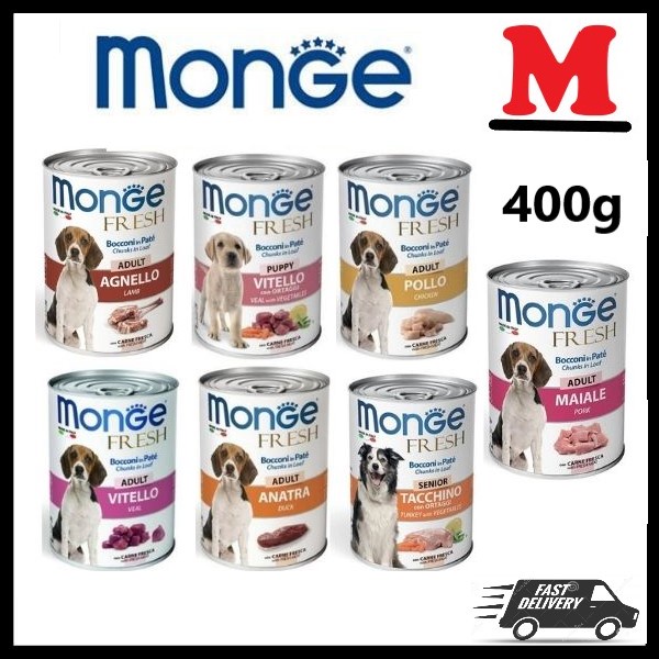 Monge Fresh Dog Canned Food 400g / Puppy / Adult Dog Food 狗罐头