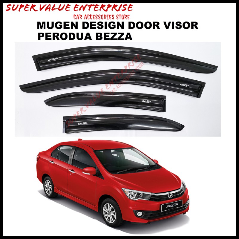Perodua Bezza Door Visor Mugen Design Wind Deflector Air Press Door ...