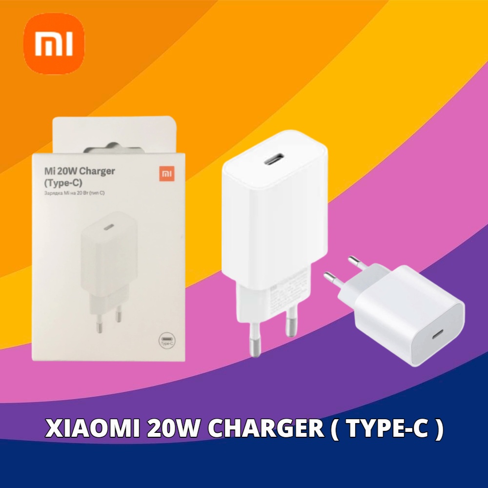 Xiaomi Mi 20W charger with fast charging and a USB Type C port ( 2 pin ...