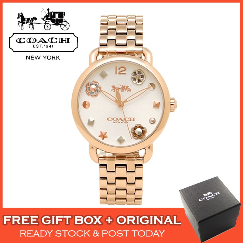 Coach delancey best sale watch rose gold