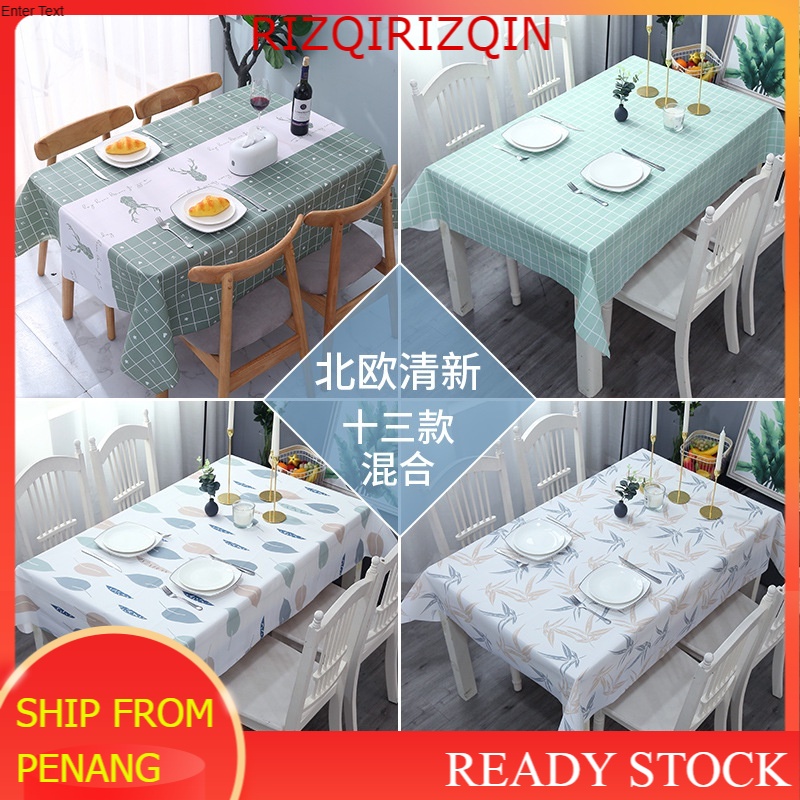Waterproof Table Cloth Dining Tablecloth Kitchen Table Mat Cover Wipeable Table Protector ...