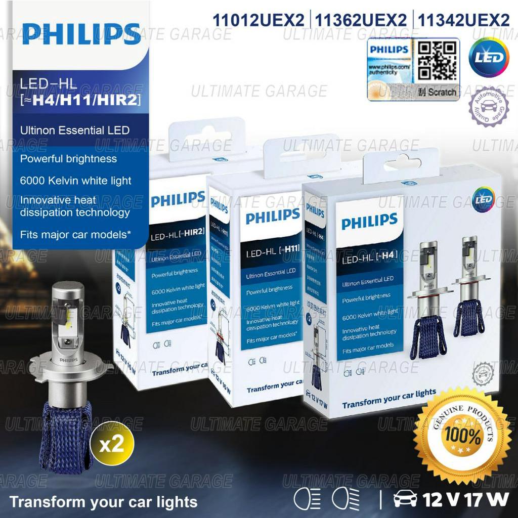 Philips Ultinon Essential Bulbs H11 H8 H16 H4 HIR2 9012 LED Bulb