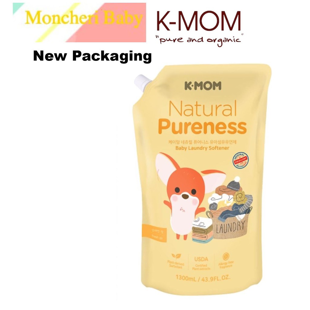 KMOM USDA Organic Baby Fabric Softener Refill (1300ml) Expiry