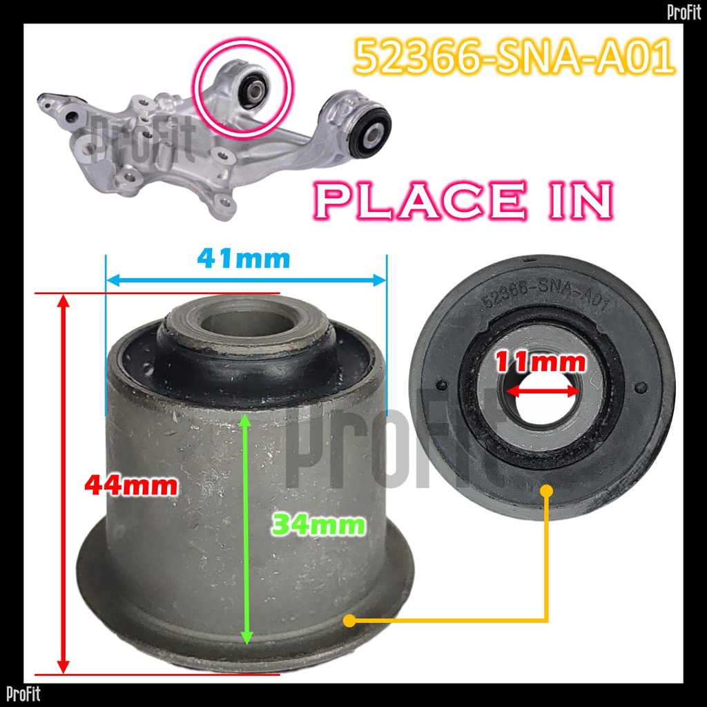 Honda Civic SNA 2006 / Rear Knuckle Arm Bush / 52366-SNA-A01 | Shopee ...