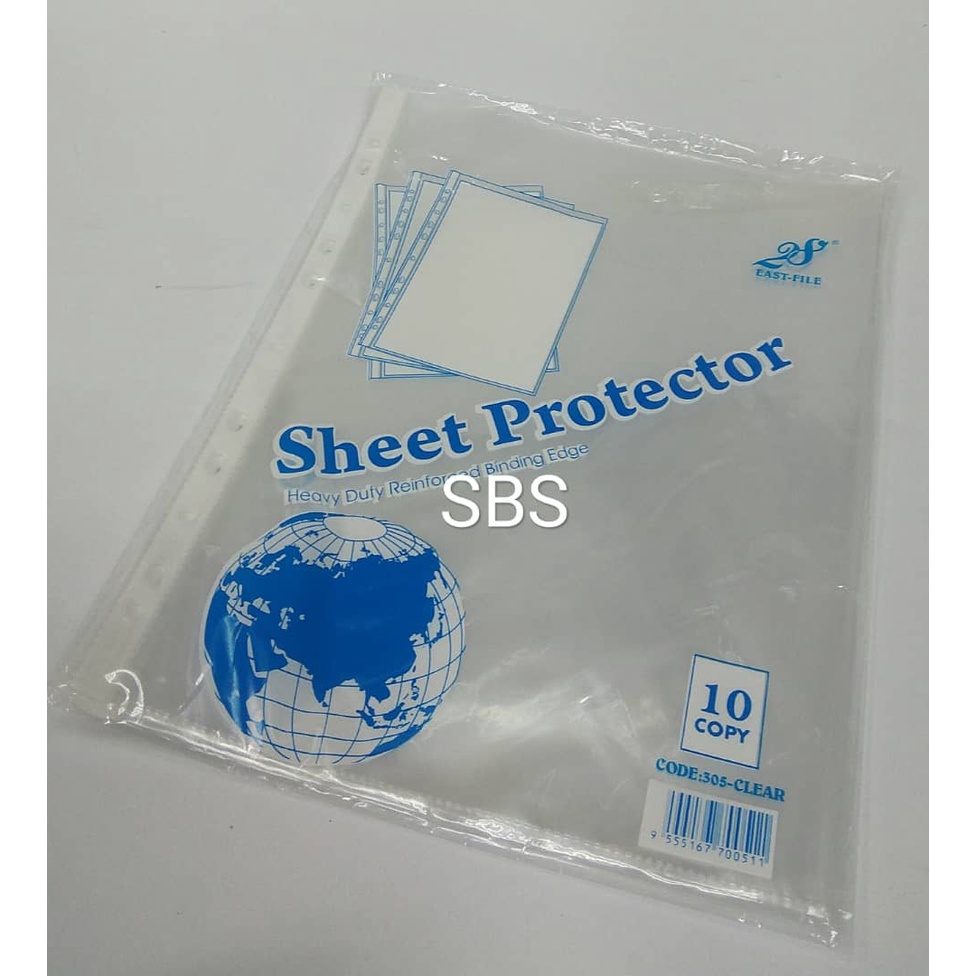 EastFile Sheet Protector (A4 ) (305Clear) 10's / Pkt Shopee
