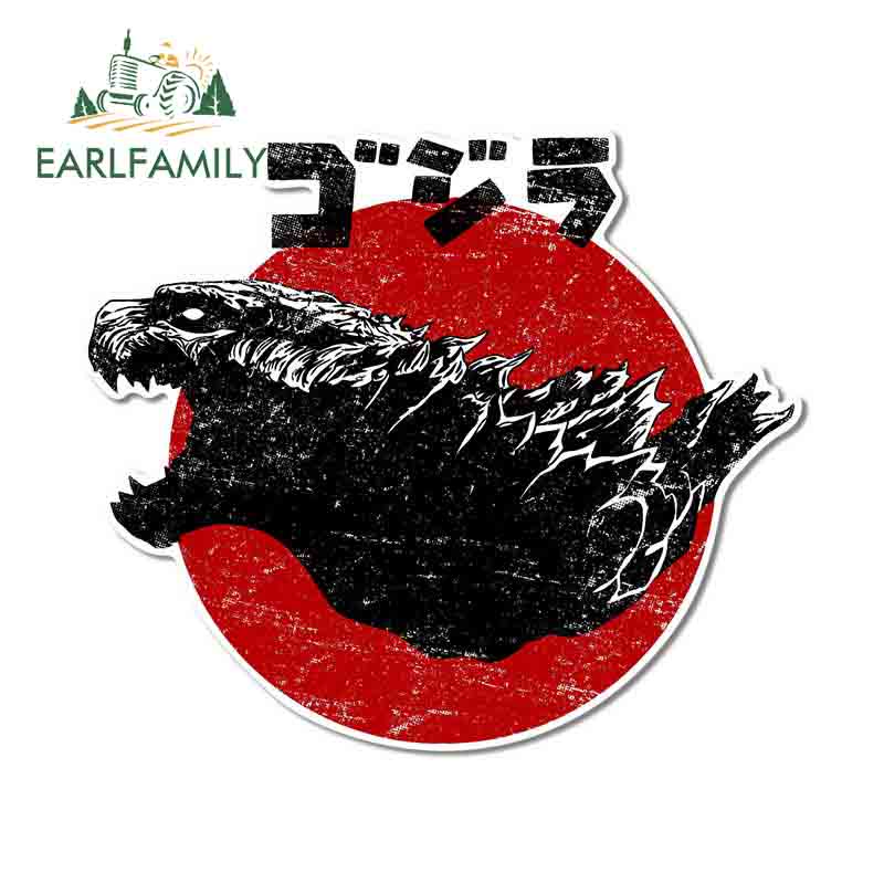 EARLFAMILY 13cm Rising King Gojira Car Sticker Aquaflask Windshield ...