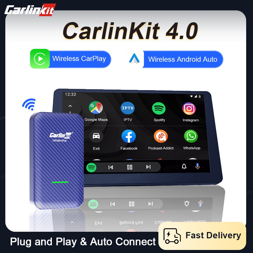 Carlinkit Wireless Android Auto/Carplay 2 IN 1 Dongle For Seat BMW Benz ...