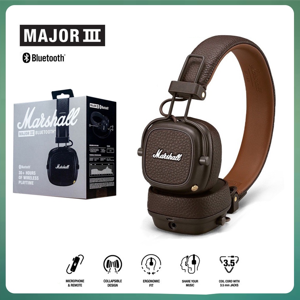 Marshall major best sale 3 bluetooth microphone