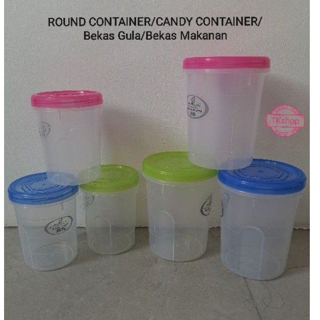Round Container/Candy Container/Bekas Gula/Bekas Makanan | Shopee Malaysia