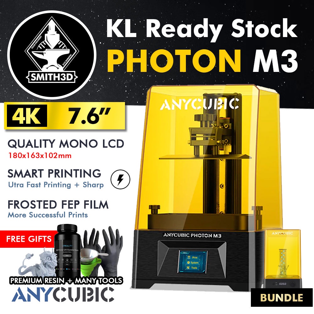 ANYCUBIC Photon M3 Resin 3D Printer, 7.6'' LCD SLA UV 3D Resin Printer ...