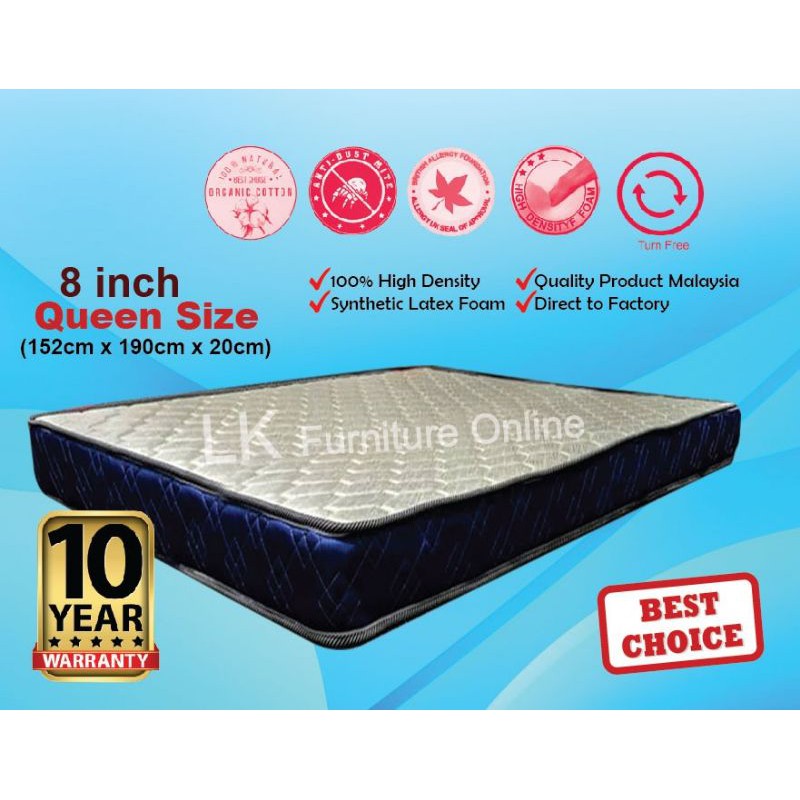 Queen mattress deals 8 inch