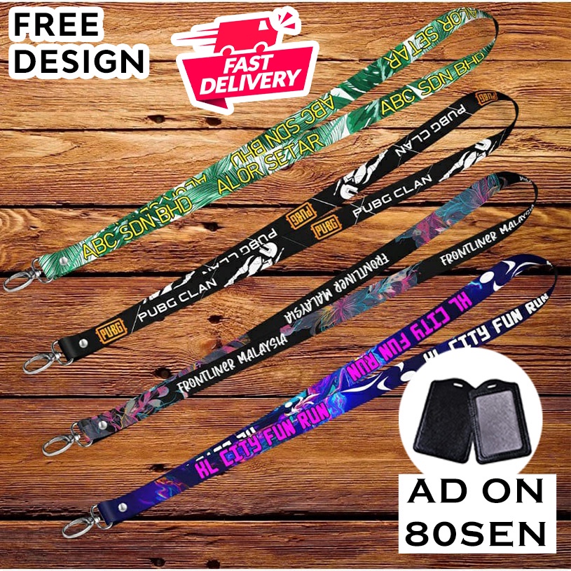Lanyard Custom (Free Design&Fast Shipping) NO MINIMUM ORDER Shopee