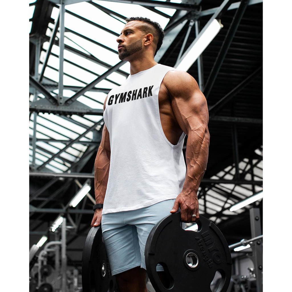 Gymshark Training Drop Arm Tank - White