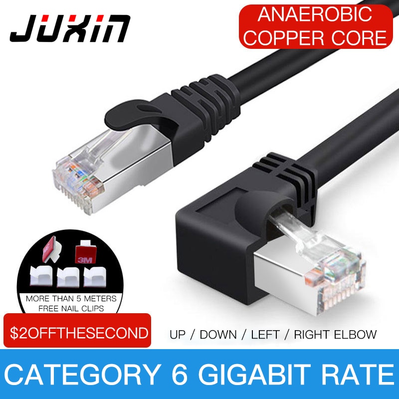 Cat6 Ethernet Cable RJ45 Right Angle UTP Network Cable Patch Cord 90