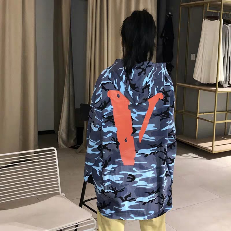 Blue camo 2025 vlone hoodie