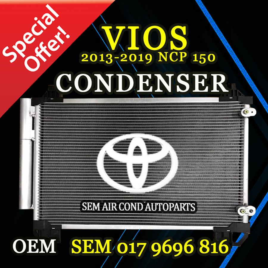TOYOTA VIOS NCP150 2013-2019 YEAR OEM CONDENSER/ KONDENSER (CAR AIRCOND ...