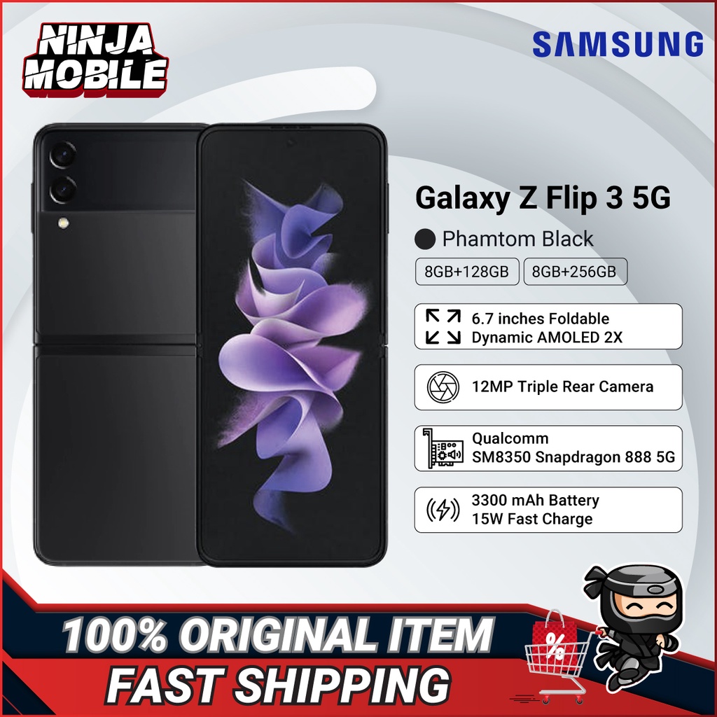 Samsung Galaxy Z Flip 3 5G /f711b Smartphone (8GB+128GB) (8GB+256GB ...