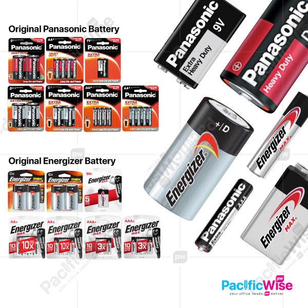 Panasonic/Energizer Battery/AA/AAA/C/D/9V/Extra Heavy Duty/Alkaline ...