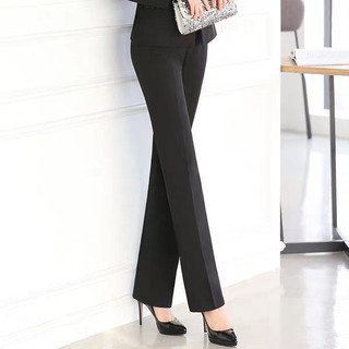 New style black pants women professional work pants casual straight leg  pants