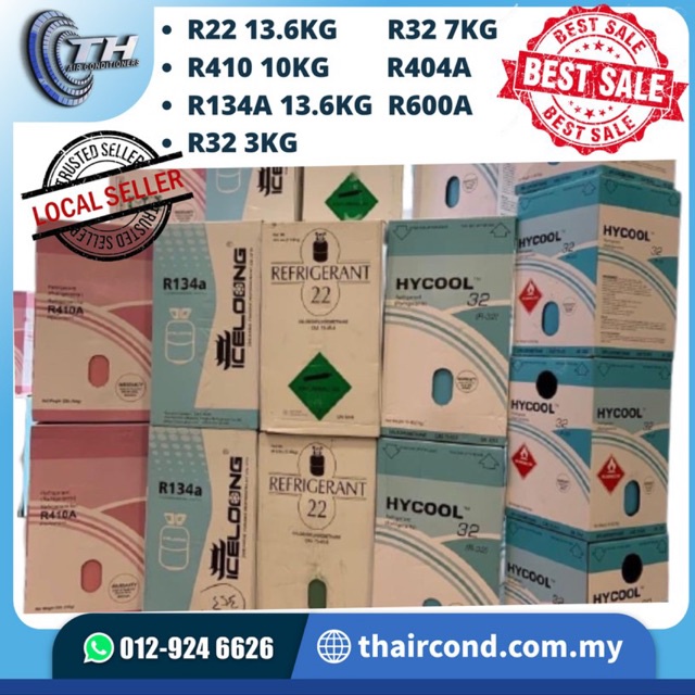 Refrigerant Gas R410A / R32 / R22 / R134A / R507 / R407C / R600A / R290 ...