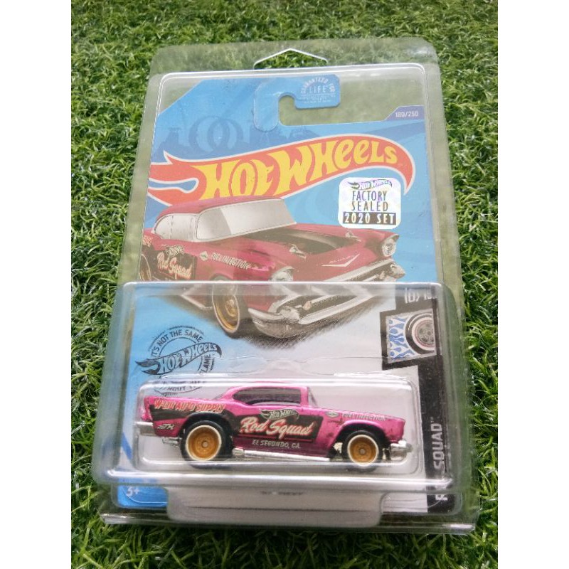 HOT WHEELS 2020 SUPER TREASURE HUNT '57 CHEVY STH HW ROD SQUAD 180