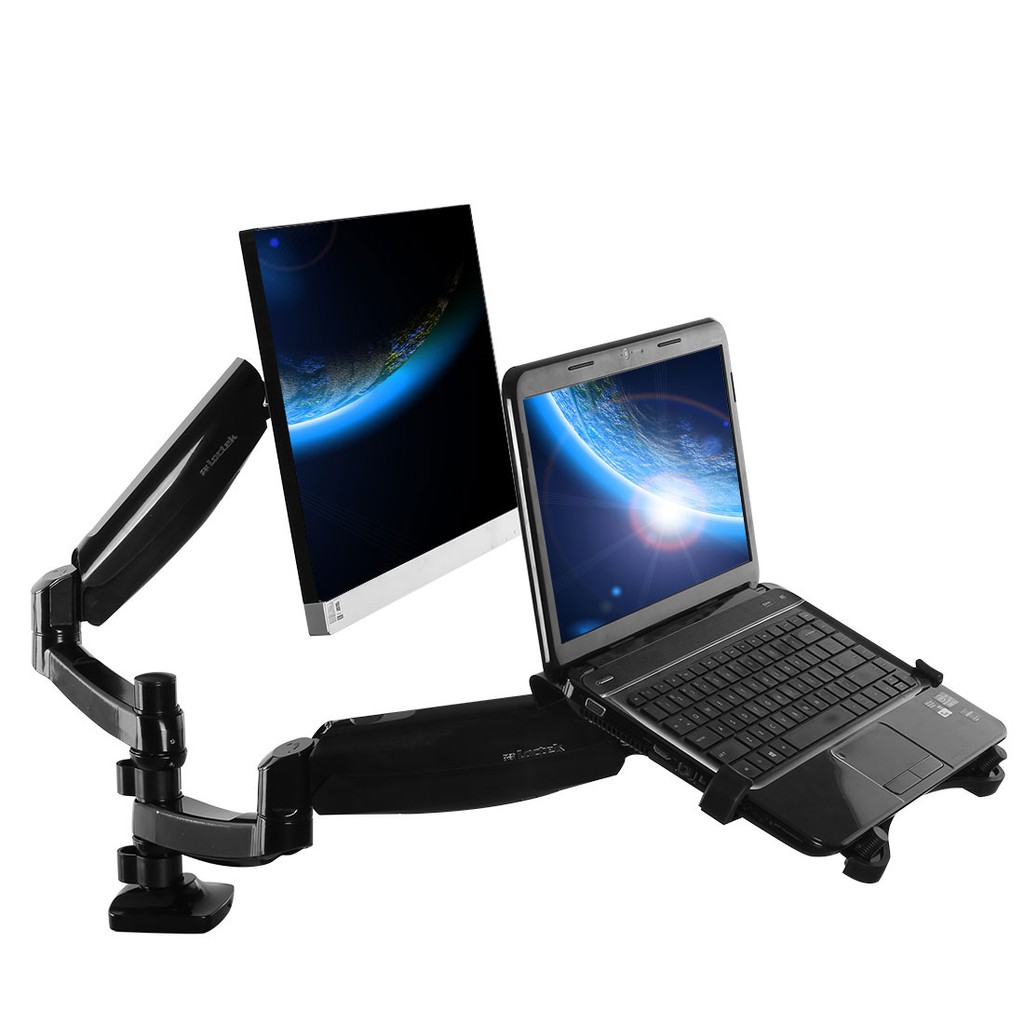 送料無料 LOCTEK D5L 2-in-1 Monitor Arm Laptop Mount Stand Swivel Gas Spring LCD  arm