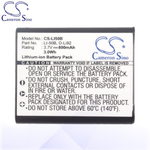 Batteria Olympus Li-10B Ricaricabile Agli Ioni Di Litio - Compatibile Con MJU 300/400, Camedia C-50, C-5000, Stylus 300/400