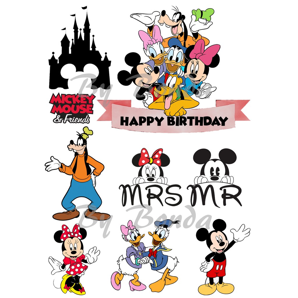 Mickey Mouse & Friends Cake Topper | Shopee Malaysia