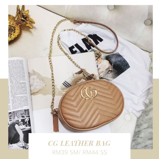 CG SLING BAG LEATHER FASHION BAG Shopee Malaysia