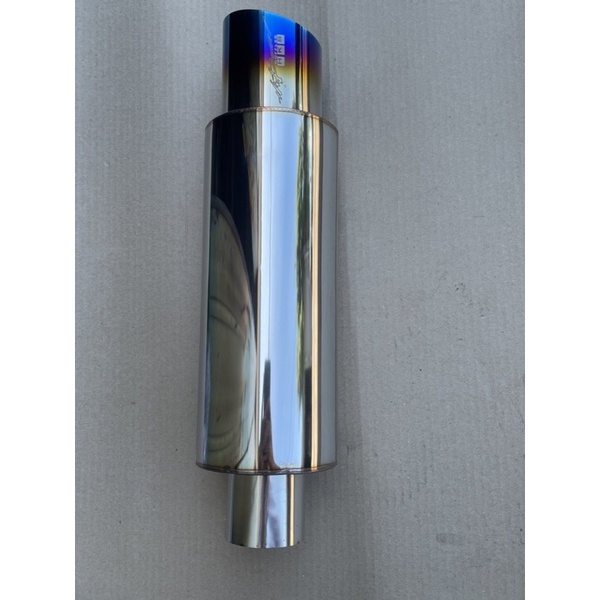 [jlexhaust] HKS TITANIUM slant universal muffler 2” inlet 3” outlet car