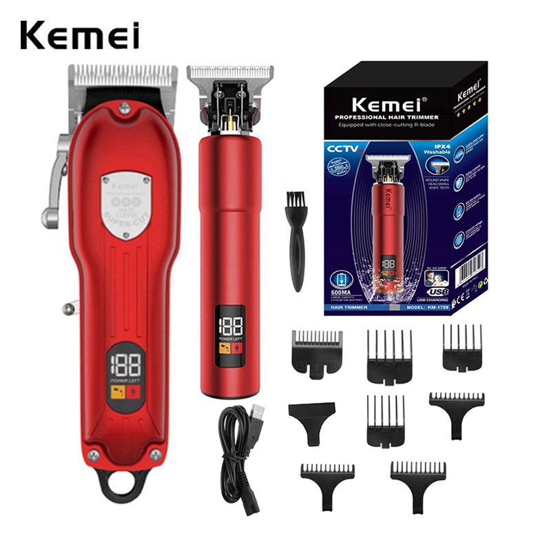 Kemei Professional Hair Trimmer for Men Electric Hair Clipper Beard Grooming Edge Hair Cut