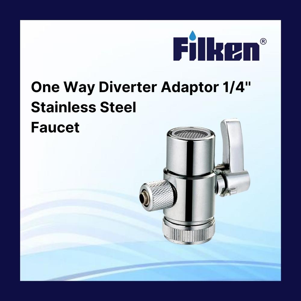 One Way Diverter Adaptor 1/4'' Stainless Steel Faucet For Water