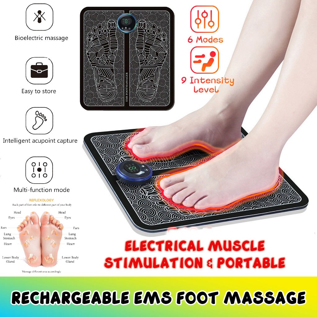 Ship From Kl Electric Ems Foot Massage Pad Pengurut Kaki Ems Foot