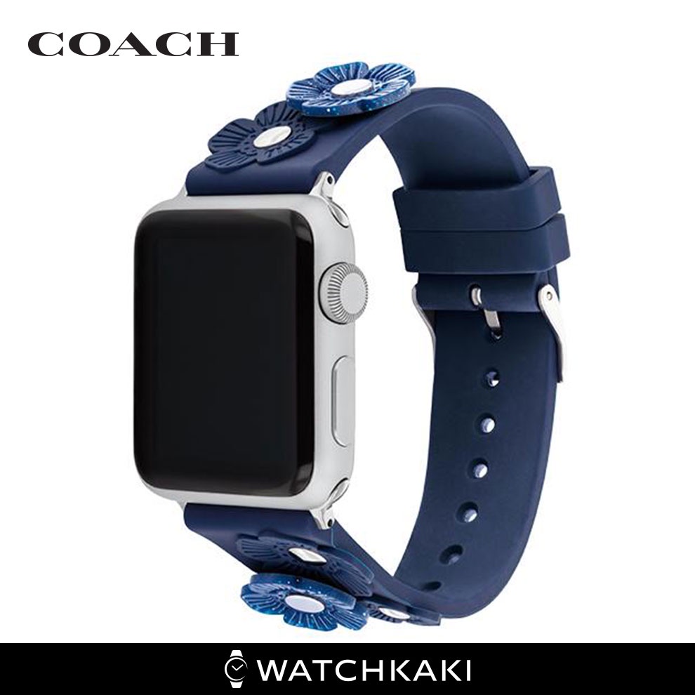 Coach Apple online Watch Strap in Soft Blue