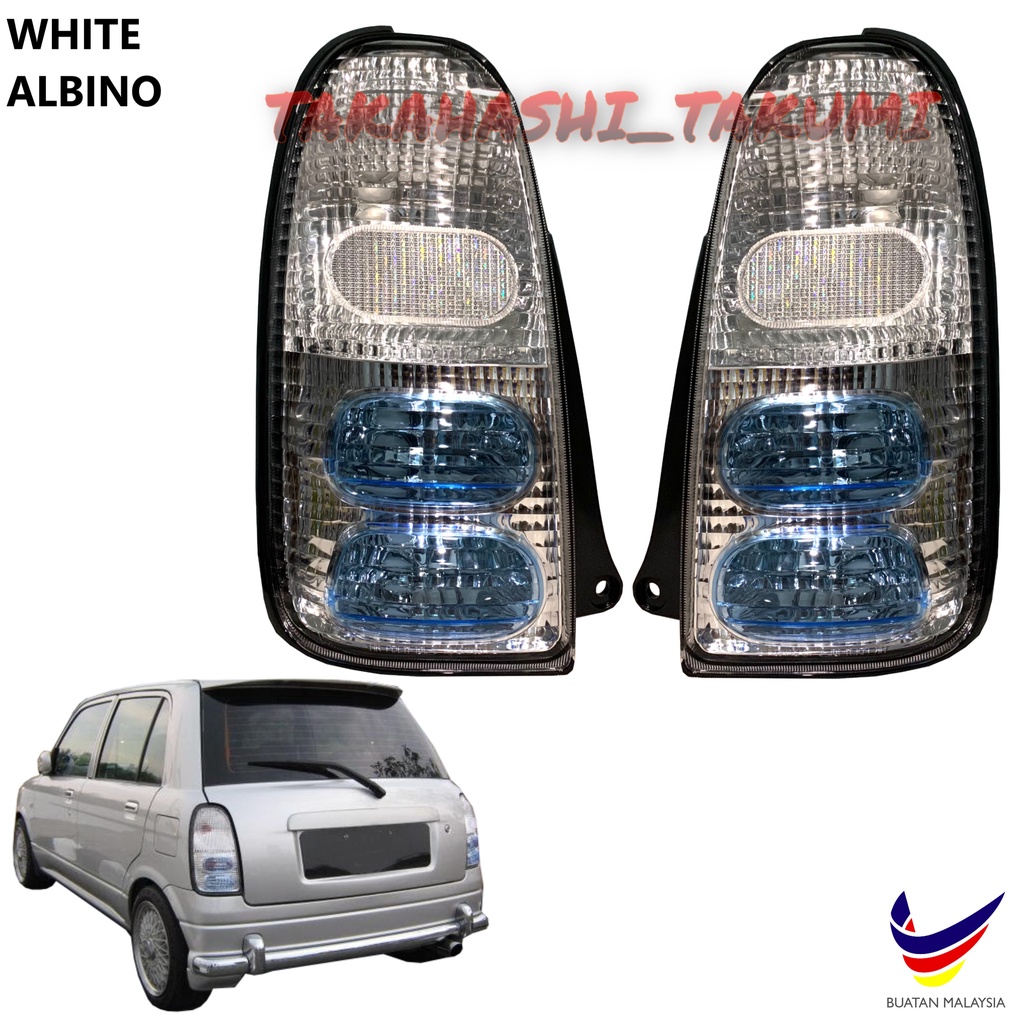 Perodua Kelisa SE LE Rear Tail Lamp Light Set Albino White Putih Lampu
