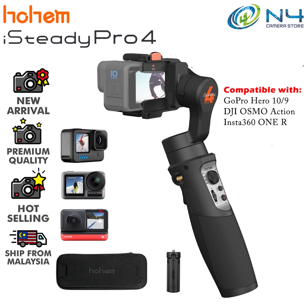 Hohem iSteady Pro 4 Action Camera Gimbal 3Axis Handheld stabilizer for