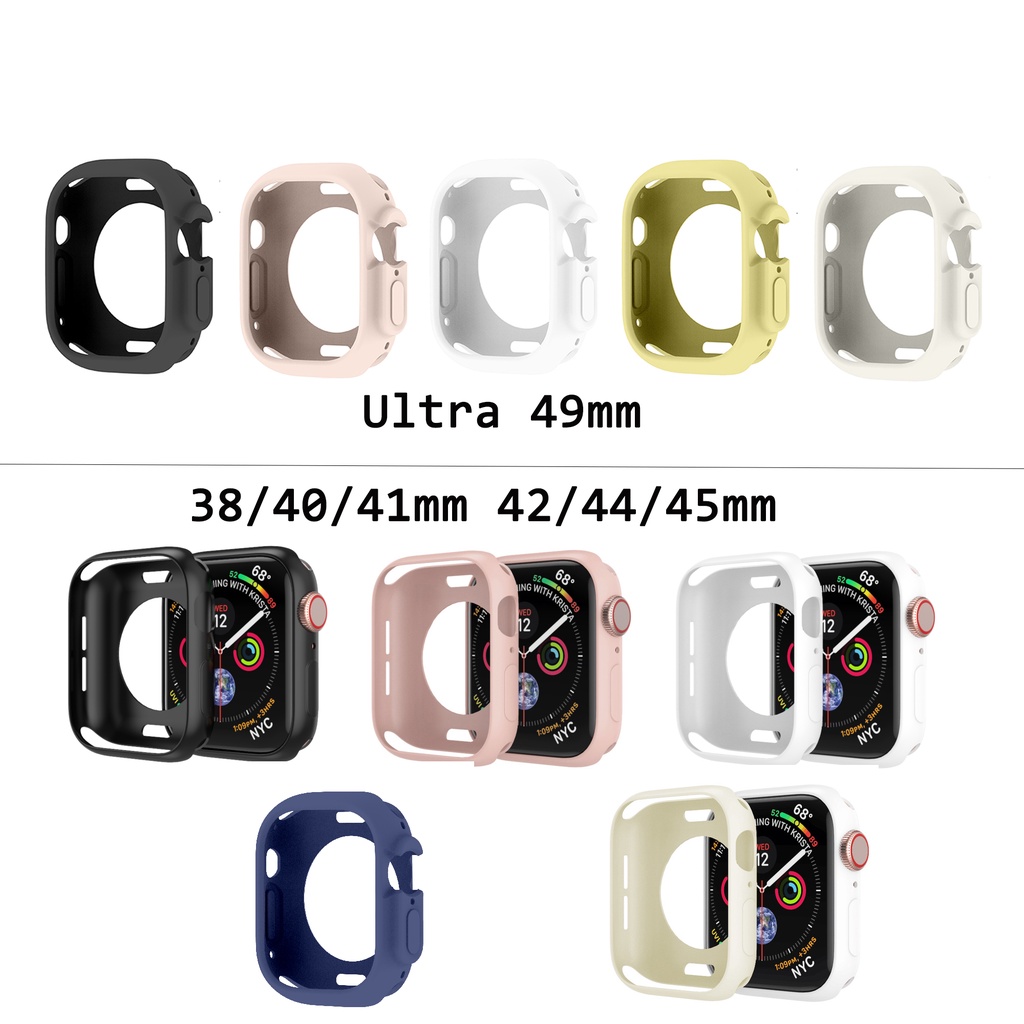 Soft Silicone Protector Case Cover for Apple Watch Ultra 49mm ...