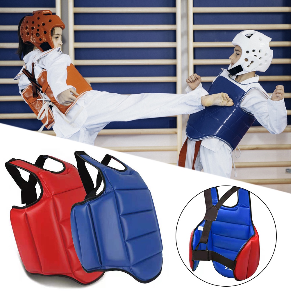 New Martial Arts Chest Guard Reversible Body Protector Taekwondo Sparring  Gear