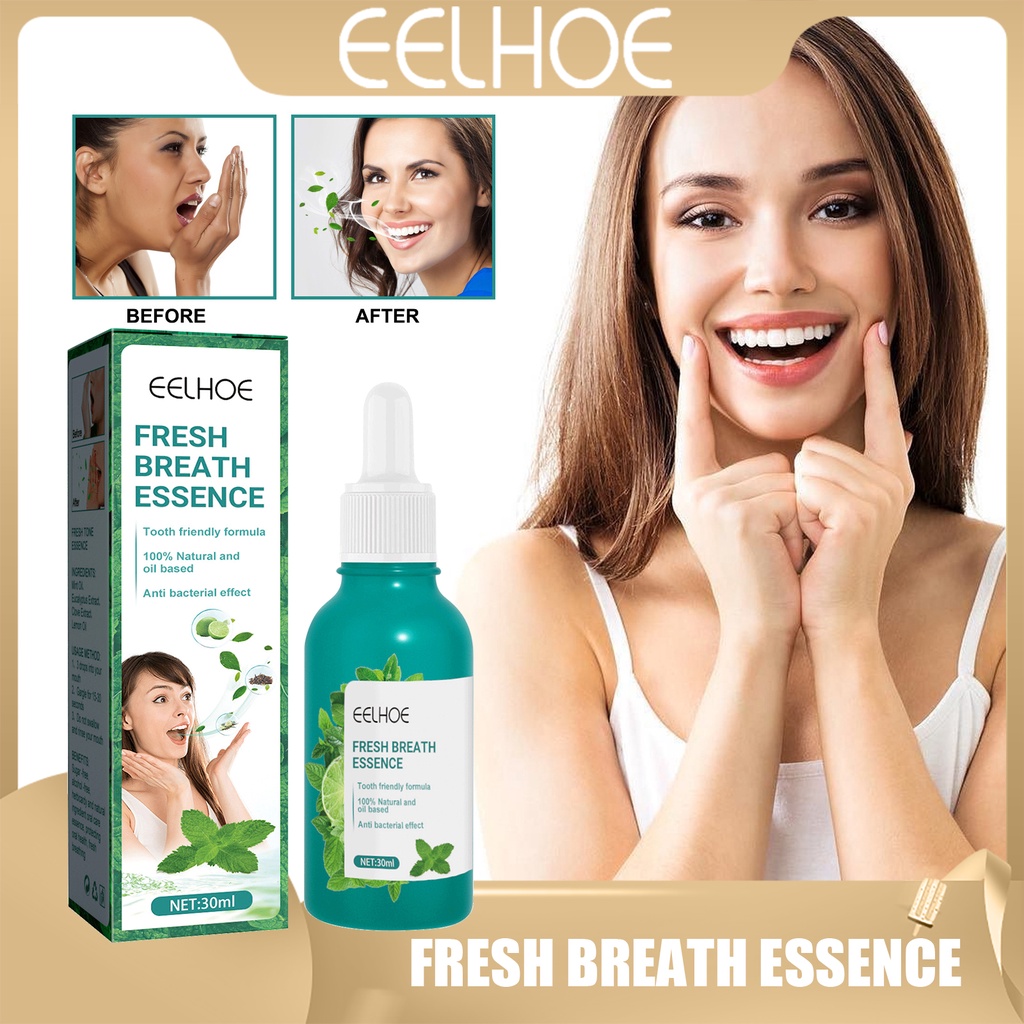EELHOE Fresh Breath Essence Peppermint Mouthwash Breath Freshener Oral