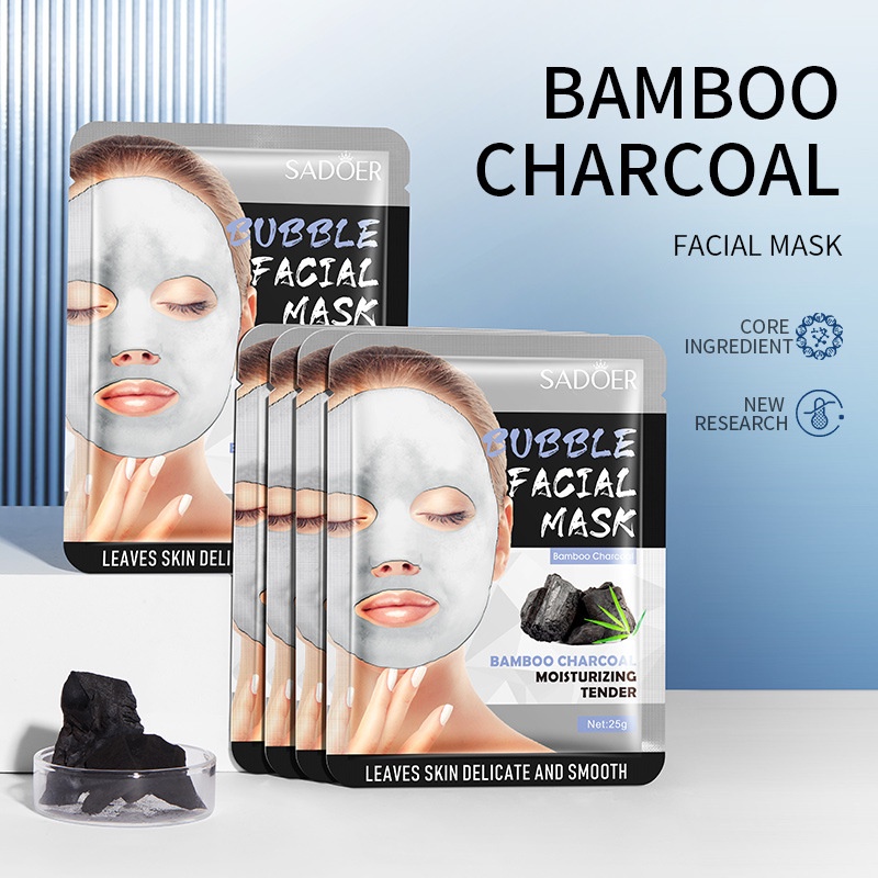 SADOER Turmeric Bubble Mask Hydrating Moisturizing Mask Bamboo Charcoal