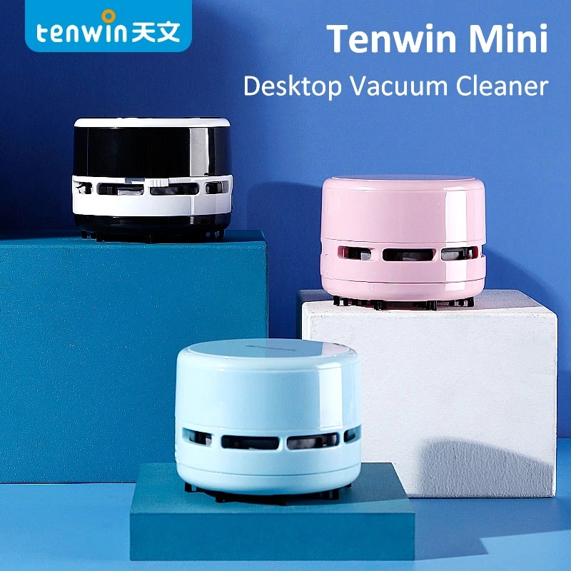 TENWIN Mini Desktop Vacuum Cleaner Student Desk Dust Auto Cleaning ...