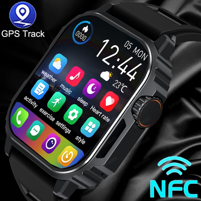 NFC Smart Watch Men Women AMOLED Screen Custom Theme Bluetooth