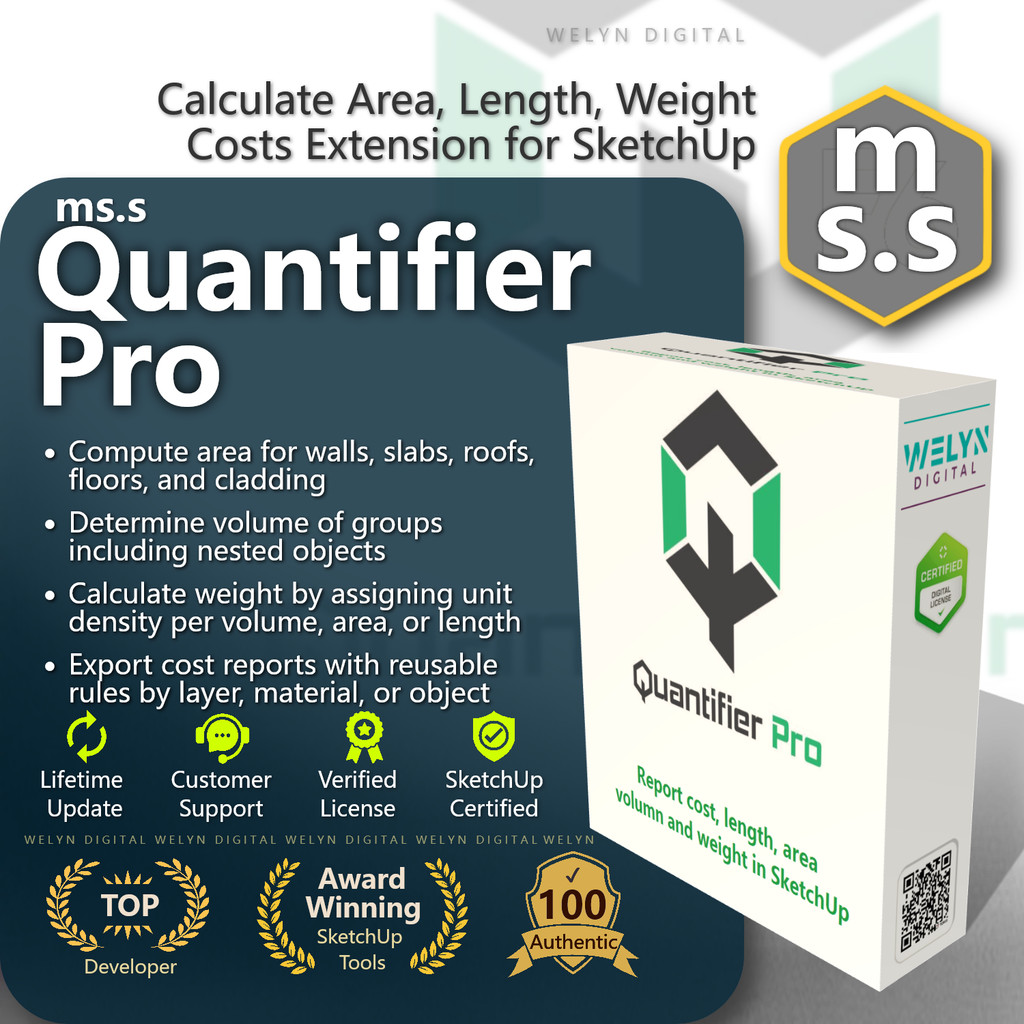 SketchUp | Plugin | Tutorial 2026 ( Quantifier Pro ) 1.3.2 Calculating ...