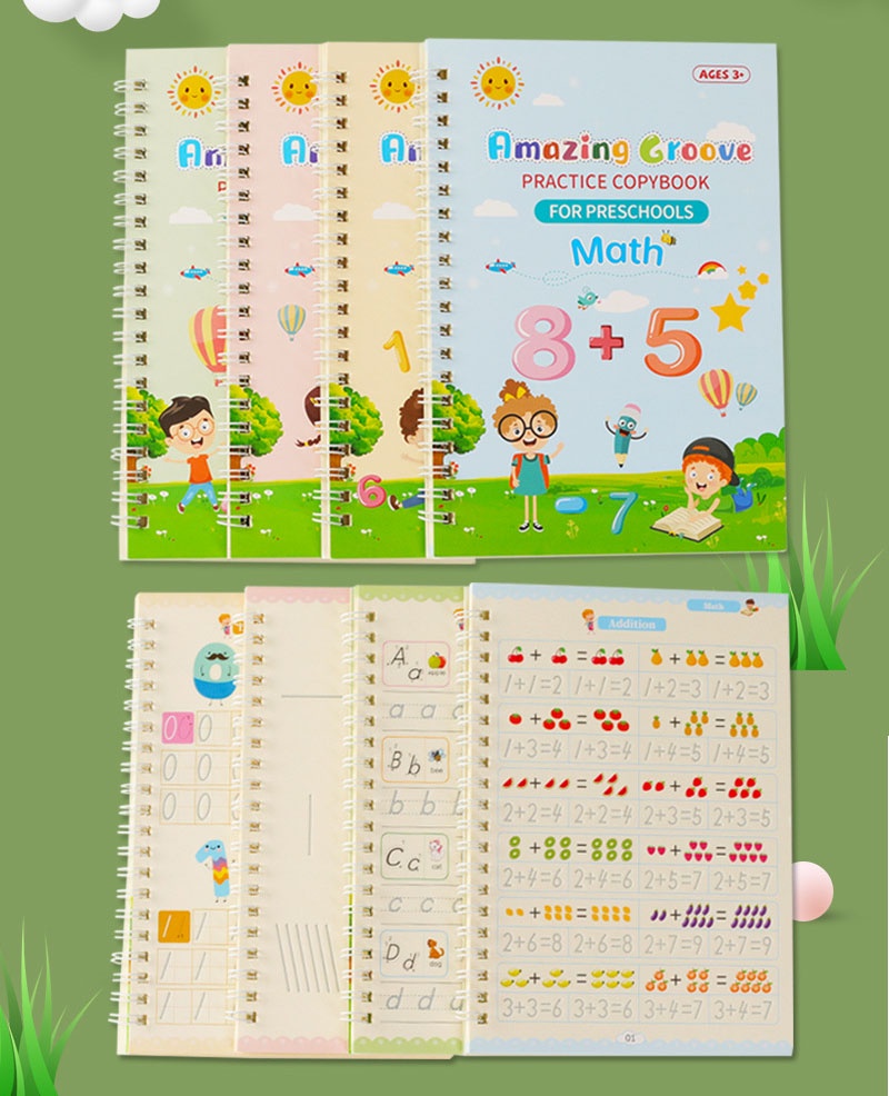 Reusable Writing Practice Copybook Handwriting Pens for Kids Magic ...