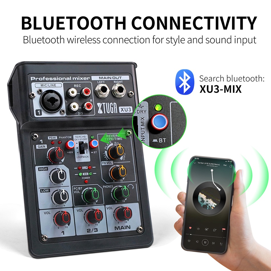 XTUGA XU3 Mini Audio Interface, Recording Sound Card Support Stereo ...