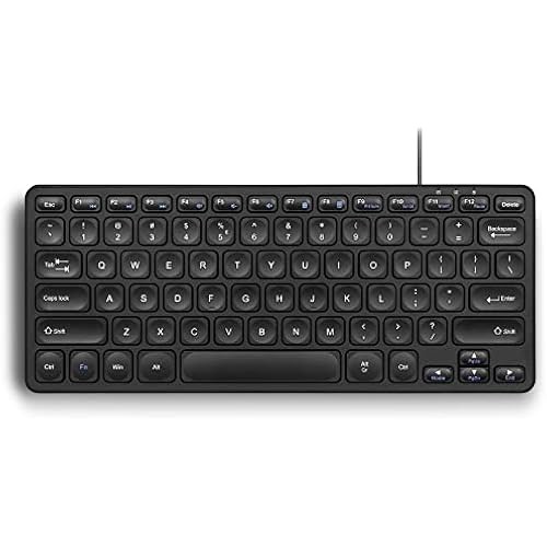 Perixx PERIBOARD-416 Wired Mini USB Keyboard with 4 hubs Pantograph ...
