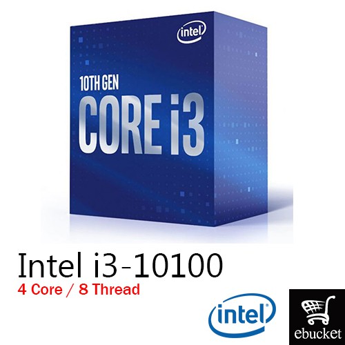 INTEL CORE I3-10100 / I3-10100F PROCESSOR (6M CACHE, UP TO 3.60 GHz)