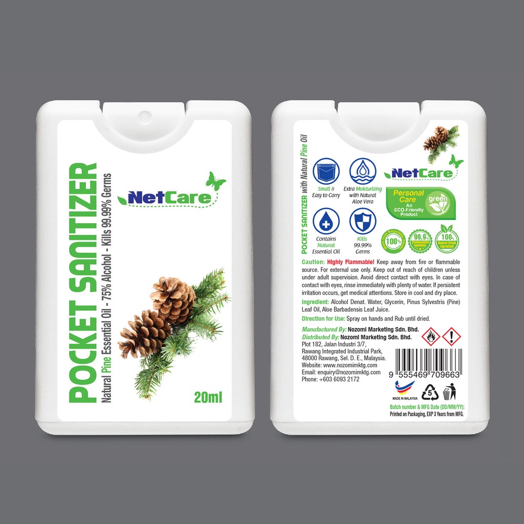 Netcare Pocket Sanitizer (20ml) | Shopee Malaysia